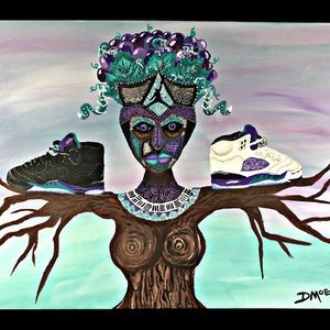 AFRICAN  ABSTRACT ORIGINAL PAINTING